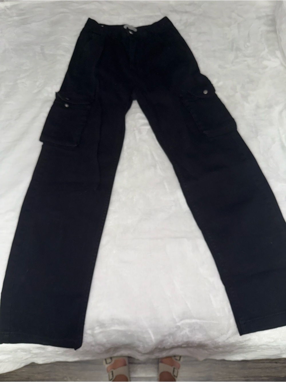 PacSun Black Straight Leg Cargo Pants